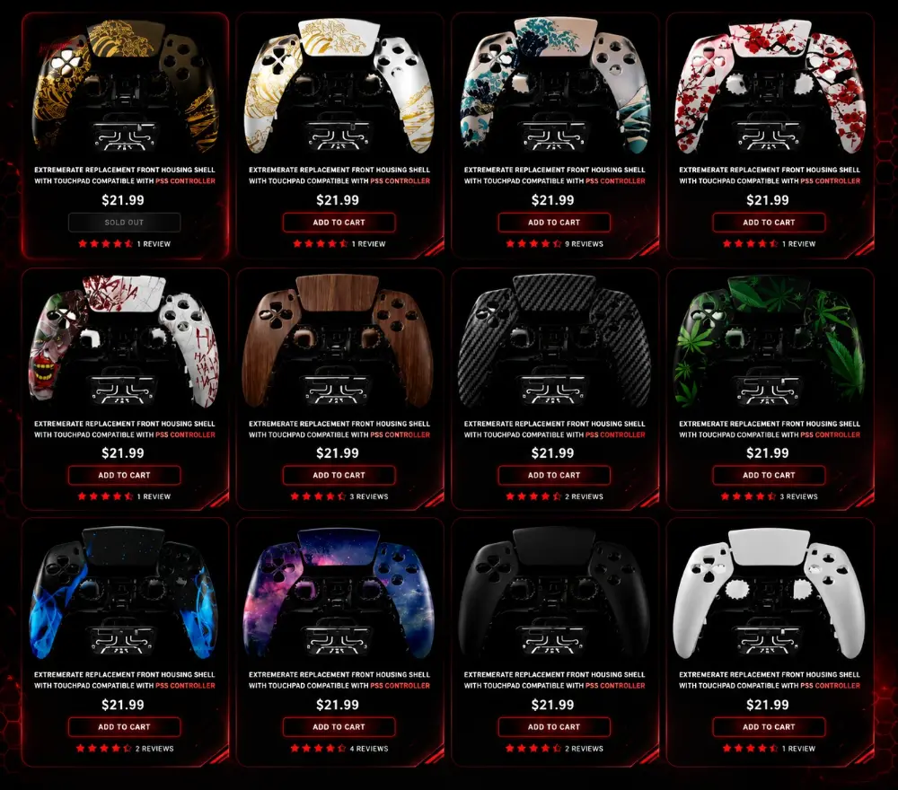 Custom shells voor de PS5 DualSense